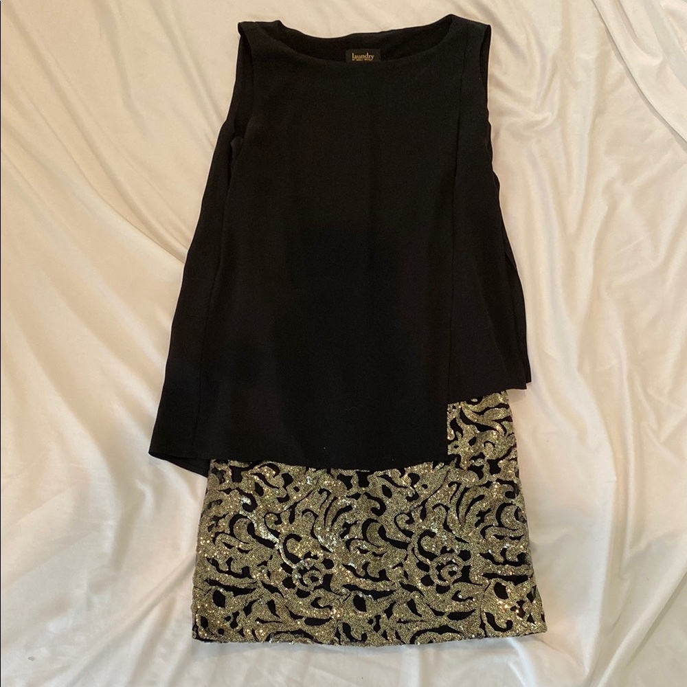 Sequined Black Cocktail Dress